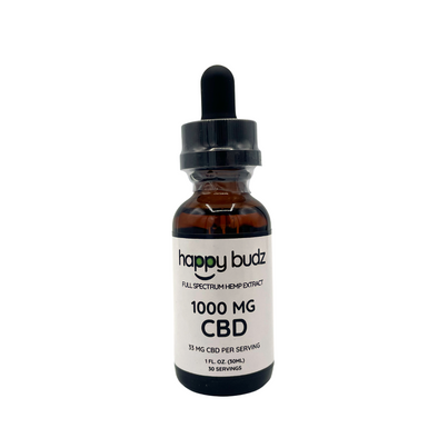 1,000MG Full Spectrum CBD Tincture Oil - Happy Budz